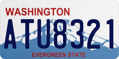 WA license plate ATU8321