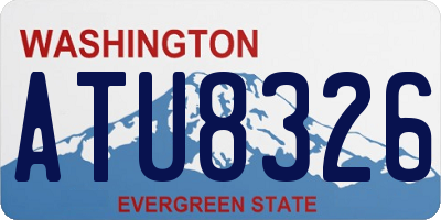 WA license plate ATU8326