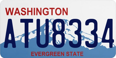 WA license plate ATU8334