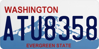 WA license plate ATU8358