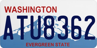 WA license plate ATU8362