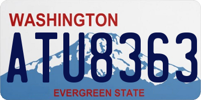 WA license plate ATU8363