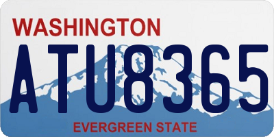 WA license plate ATU8365