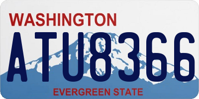 WA license plate ATU8366