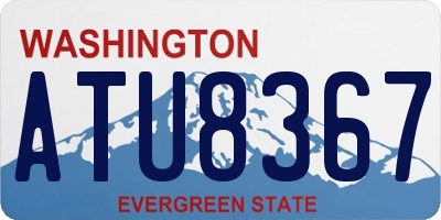 WA license plate ATU8367