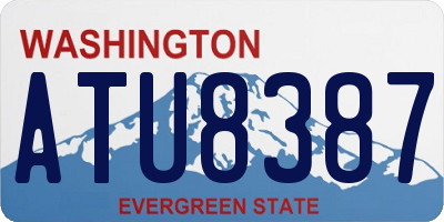 WA license plate ATU8387