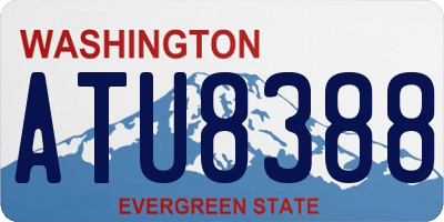 WA license plate ATU8388