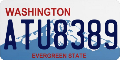 WA license plate ATU8389