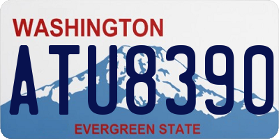 WA license plate ATU8390