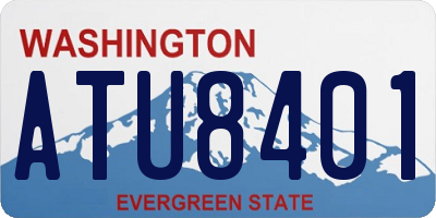 WA license plate ATU8401