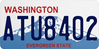 WA license plate ATU8402