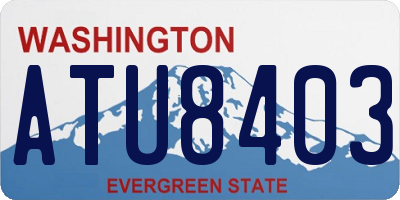 WA license plate ATU8403
