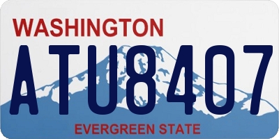 WA license plate ATU8407