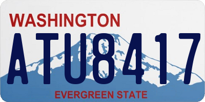WA license plate ATU8417