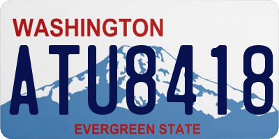 WA license plate ATU8418