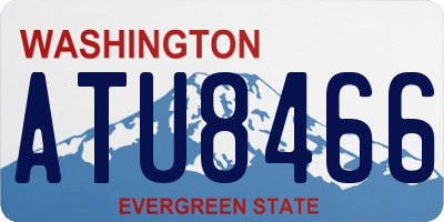 WA license plate ATU8466