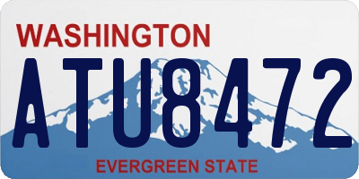 WA license plate ATU8472