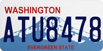 WA license plate ATU8478