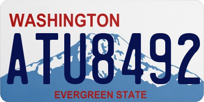 WA license plate ATU8492