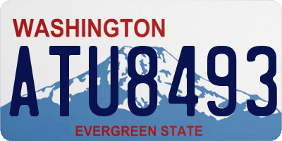WA license plate ATU8493