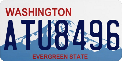 WA license plate ATU8496