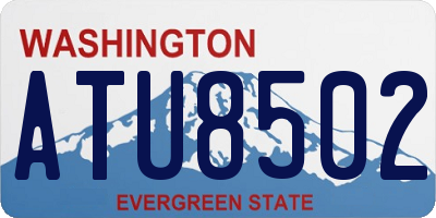 WA license plate ATU8502