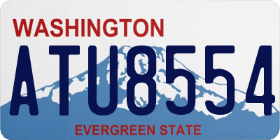 WA license plate ATU8554