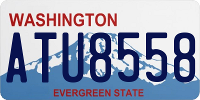 WA license plate ATU8558