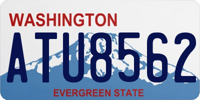 WA license plate ATU8562