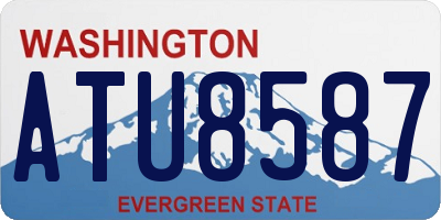 WA license plate ATU8587