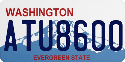 WA license plate ATU8600