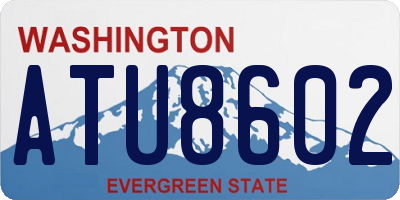 WA license plate ATU8602