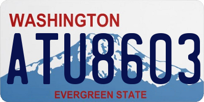 WA license plate ATU8603