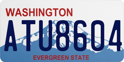 WA license plate ATU8604