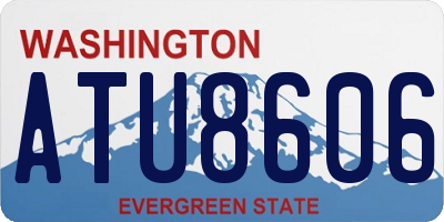 WA license plate ATU8606