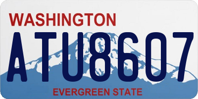 WA license plate ATU8607