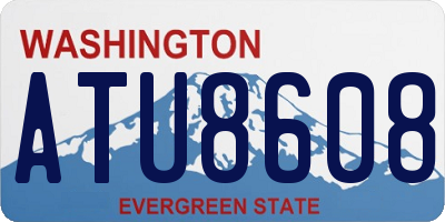 WA license plate ATU8608