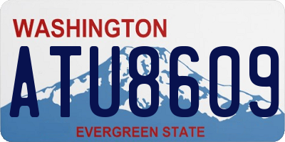 WA license plate ATU8609