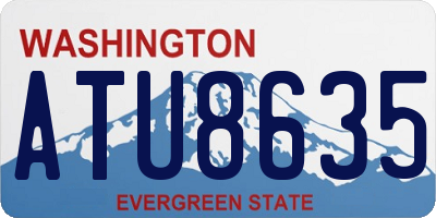 WA license plate ATU8635