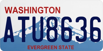 WA license plate ATU8636