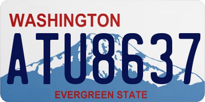 WA license plate ATU8637