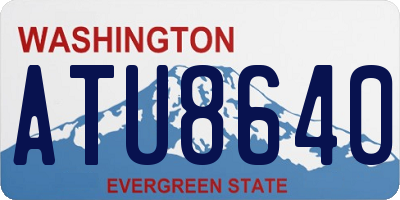 WA license plate ATU8640
