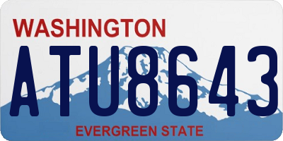 WA license plate ATU8643