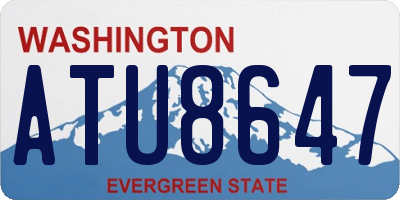 WA license plate ATU8647