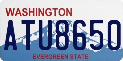 WA license plate ATU8650