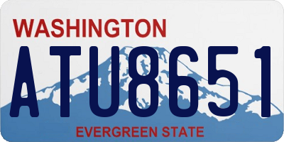 WA license plate ATU8651