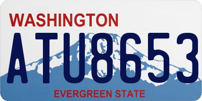 WA license plate ATU8653