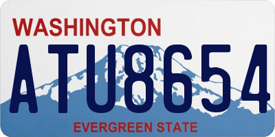 WA license plate ATU8654