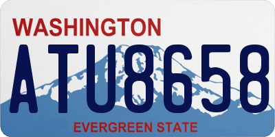 WA license plate ATU8658