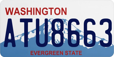 WA license plate ATU8663